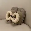 Botas de nieve para niños, zapatos de algodón para niñas, botas de algodón de invierno engrosadas y forradas de felpa para niños, zapatos para niños, zapatos cálidos para caminar para bebés