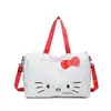 2026 Nuevo Bolso de Mano de Gato de Dibujos Animados de Gran Capacidad Bolso Tote de Hombro Bolso Casual para Viajes Cortos