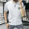 Camiseta de Manga Corta para Hombre Explosiva 2025 Nueva Marca de Moda para Hombre Casual Versátil Estampada Manga Corta Top Moda Cuello Redondo T
