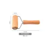 Rolo de Massa com Cabo de Madeira Rolo de Massa de Dupla Extremidade Palito de Farinha Aço Inoxidável Rolo de Malha para Massa Faca Rolo de Massa de Cozinha para Assar