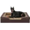 Cama para Perros Extra Grande para Perros Sofá para Mascotas de Espuma Viscoelástica con Funda Extraíble Lavable Revestimiento Impermeable Base Antideslizante