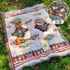 Manta de Camping para Exteriores Esterilla de Suelo para Tienda de Picnic al Aire Libre Esterilla Impermeable Manta de Camping Gruesa Portátil Gato de la Suerte Esterilla de Suelo para Camping