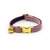 Lindo collar de campana para gato de terciopelo suave ajustable para gato grabado láser una generación de pelo