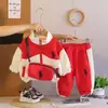 Conjunto de Otoño para Niños 2026 Nuevo Estilo Coreano para Niños Elegante Bolso Cruzado de Bebé para Primavera y Otoño Conjunto de Dos Piezas de Manga Larga Moda al por Mayor