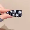 2025 Nuevo Clip de Pico de Pato con Hoja de Pedrería de Perlas Estilo Coreano Horquilla de Moda Clip para Flequillo Horquilla Lateral