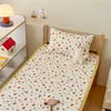 Sábana de Cama Infantil de Algodón Puro Clase A, Colchoneta Gruesa Acolchada para Dormir, Esterilla Protectora, Cubierta de Cama, Colchón Delgado de Algodón Puro para Guardería y Bebé