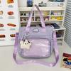 Bolsa Transparente de Ombro Transversal Estilo Acadêmico Ins Bolsa de Menina Suave Bolsa de Ombro de Grande Capacidade