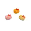 Mini Pegatina de Resina Hello Kitty Forma de Galleta Bordes Redondeados Sin Rebabas Adorno para Funda de Teléfono Accesorios