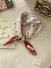 Algodón suave y lino transpirable aptos para la piel protección para el cuello cuadrado pequeño punto de ola flor de anacardo turbante exportación coreana bufanda individual bufanda de seda damas