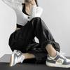 Pantalones casuales de trabajo con diseño de marca de moda de calle principal de comercio exterior transfronterizo europeo y americano, pantalones anchos de pierna recta y holgados para mujer