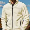 2025 Nueva Chaqueta Versátil Casual Holgada de Color Sólido Primavera y Otoño para Exterior con Cierre y Cuello Alto