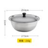 Juego de Vajilla Comercial de Acero Inoxidable para Exportación con Tapa Tazón de Sopa Plato Redondo Ensalada Tazón para Fideos Instantáneos Recipiente Tazón de Lavado de Manos de Alto Valor