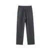 Pantalones Casuales de Pierna Ancha Ligeramente Acampanados de Verano para Hombre, Estilo Americano High-Street, Pantalones de Traje Negros Adelgazantes y Sofisticados