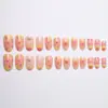 2025 Venta Caliente Transfronteriza Uñas Almendra Nueva Tecnología 3D Deseo Puro Flor Dulce Uñas Portables Uñas Postizas Removibles Producto Terminado