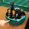 Caja Organizadora Giratoria Redonda Grande de Plástico para Botellas de Condimentos de Cocina para Salsa de Soja y Vinagre, Organizador de Condimentos para el Hogar