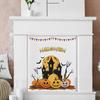 Nueva decoración de pared autoadhesiva de Halloween087 con dibujos animados de calabaza malvada, luna, armario para el hogar, ambiente de fiesta