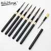 Transfronteiriço Novo Kit com 7 Pincéis Portáteis Removíveis para Nail Art Caneta de Pintura Colorida Caneta para Pintura Halo Caneta Metálica para Fototerapia