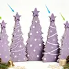 Decorações de Natal transfronteiriças, enfeites de árvore de Natal em forma de estrela de madeira, decorações de mesa para casa, arranjos de cena para vitrines