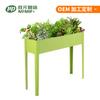 Maceta elevada para exteriores, caja de pie de acero galvanizado, cama de jardín elevada con patas, jardín de flores