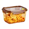 Caixa de Vidro para Conservar Frescos Especial para Geladeira Grande Capacidade Caixa para Armazenar Kimchi Marmita Grau Alimentício Picles Marinadas Pote Selado