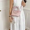 Bolsa feminina de nicho estilo coreano 2026, bolsa tote de ombro poá, bolsa de ombro feminina fresca e versátil de grande capacidade