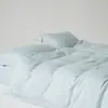 Conjunto de Roupa de Cama Xiangling Premium Estilo Simples Cor Sólida Tencel Lavado Quatro Peças: Lençol de Cima, Capa de Edredom, Fronha, Lençol com Elástico
