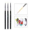 Conjunto de Canetas para Manicure Transfronteiriça de 3 Peças Haste de Metal Pintura Flor Caneta de Linha de Gancho Caneta de Traço Caneta Comumente Usada para Iniciantes