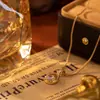Collar de Cisne Completo de Diamantes Transfronterizo de Lujo Ligero Europeo y Americano para Mujer, Diseño de Nicho, Colgante de Circonita a la Moda, Cadena para Clavícula con un Toque de Alta Gama