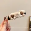 Presilhas de cabelo de flor de tricô para mulheres, tamanho grande, adequadas para outono e inverno, presilhas bico de pato, presilhas tubarão, uma alternativa segura para grampos de cabelo comuns, acessórios de cabelo