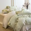 Conjunto de quatro peças com estampa digital em algodão 100% de fibra longa de Xinjiang, capa de edredom impressa de alta qualidade em algodão puro, lençol e conjunto de cama