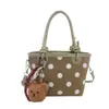 Bolsa de ombro super popular para outono e inverno, bolsa transversal moderna, novo design de bolinhas para o dia a dia, bolsa tipo balde de mão