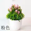 Planta Maceta Bola de Hierba Bonsái Árbol Pequeño Decoración del Hogar Adorno de Flor Creativo Mini Bola Redonda Pequeña Cerezo Bola de Nieve