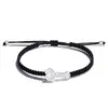 Pulseira Masculina Prata Estilo Chinês Ruyi Pulseira Trançada de Casal para Mulheres Presente do Ano do Zodíaco Vermelho para Melhor Amigo