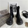 Botas Martin Femininas Novas 2025 Emagrecedoras de Sola Grossa Aumentadoras de Altura Outono Estudante Versátil Botas Curtas Sapatos da Moda Ins Cool
