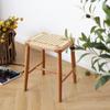 Taburete Tejido Taburete de Maquillaje Madera Maciza Taburete Tejido a Crochet Productos para el Hogar Taburete Taburete de Comedor Silla de Comedor Taburete de Madera Tejida con Cuerda de Cáñamo