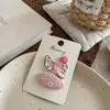 Bolinha de Pelo Bordada de Coelho Grampo de Cabelo Infantil Coelho Fofo e Fofo Acessórios de Cabelo para Cabelo Quebrado de Menina Desenho Animado