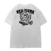 Ropa de Verano Nueva para Hombre Tallas Grandes Marca de Moda Algodón Puro Pesado Holgada Oversize Camiseta de Manga Corta Pulóver