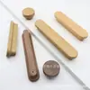 Manija de Madera Maciza Estilo Nuevo Chino Nórdico para Armario de Sala de Estar y Zapatero, Manija en T de Nogal Importado para Cajón de Dormitorio