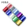Manicura Hombre Cubito de Hielo Celofán Papel de Colores Decoración Papel de Transferencia Láser Colorido Joyería para Uñas Patrón Set de Papel Láser