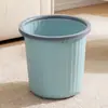 Cubo de basura doméstico, engrosado, gran capacidad, lujo ligero, apto para sala de estar, cocina, dormitorio, baño, dormitorio, sin tapa, con anillo de presión, papelera