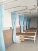 Cortina en forma de L y U para Residencias de Ancianos, Riel Doméstico, Centro de Salud, Cortina Mampara Opaca para Clínica, Espesada para Belleza Médica