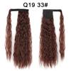 Peruca Rabo de Cavalo Ondulada com Fita Adesiva Mágica Xuchang para Atacado, Cabelo Longo e Cacheado, Estilo Europeu e Americano, com Tranças e Ondas de Lã.