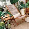 Mesa y Sillas Pequeñas para Balcón Yunqi Lounger Silla de Ocio para el Hogar Silla de Mimbre Estilo Chino Nuevo Silla Sofá para Patio Mesa y Sillas de Exterior Tela