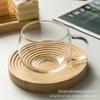 Taza Redonda de Vidrio de Borosilicato Alto con Asa, Taza de Té Resistente al Calor, Taza de Café, Material Ecológico, Taza de Té con Leche