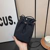Estilo Mínimo Telefone Móvel Bolsa Feminina Estilo Japonês e Coreano Leve Cordão Lona Pequena Bolsa All-match Mini Ombro Crossbody Bolsa de Moedas