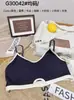Top cruzado de leopardo para chica popular de principios de otoño, camisola de canalé color block de alta gama, transpirable, push-up, copa fija, espalda bonita