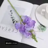 Buquê artificial de flores de vara-de-ouro e boca-de-dragão, ornamentos decorativos para arranjo de cena, arte floral com toque de luxo, flores artificiais violetas realistas