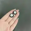 Pendientes de Botón de Camelia Frescos y Dulces Estilo Francés Populares de Verano Nicho Simples Populares de Celebridades de Internet Versátiles Estilo Vacacional