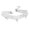 Super Hada Encaje Blanco Cruz Clavícula Collar Accesorios Alto Sentido Celebridad de Internet Collar Explosivo Lazo Cadena Clavícula