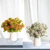 7 Garfos Simulação Milanês Frutas Casa Desktop Vaso de Flores Arranjar 7 Garfos Pequena Planta de Frutas Silvestres Material de Parede Cerca Inserir
